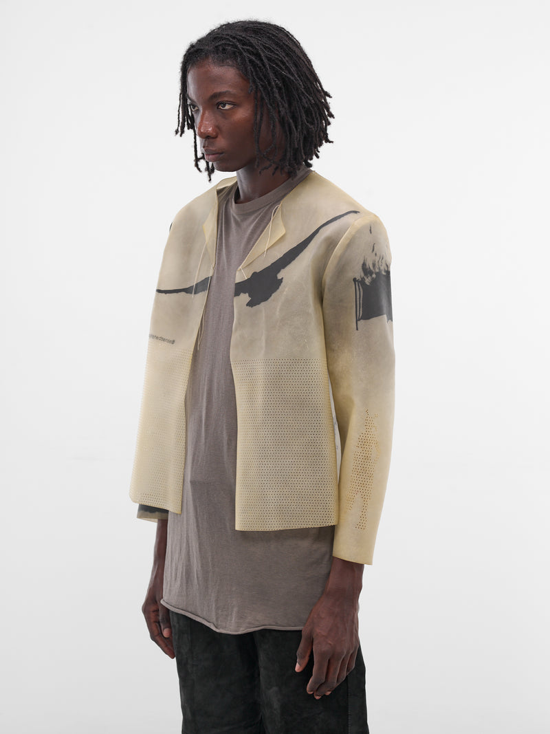 Transparent 2ndskin Graphic Leather Blazer (ABDC-2NDSKIN-OFF-WHITE)