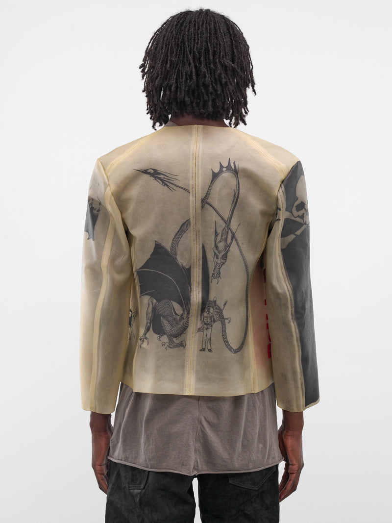 Transparent 2ndskin Graphic Leather Blazer (ABDC-2NDSKIN-OFF-WHITE)