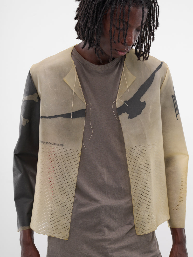 Transparent 2ndskin Graphic Leather Blazer (ABDC-2NDSKIN-OFF-WHITE)