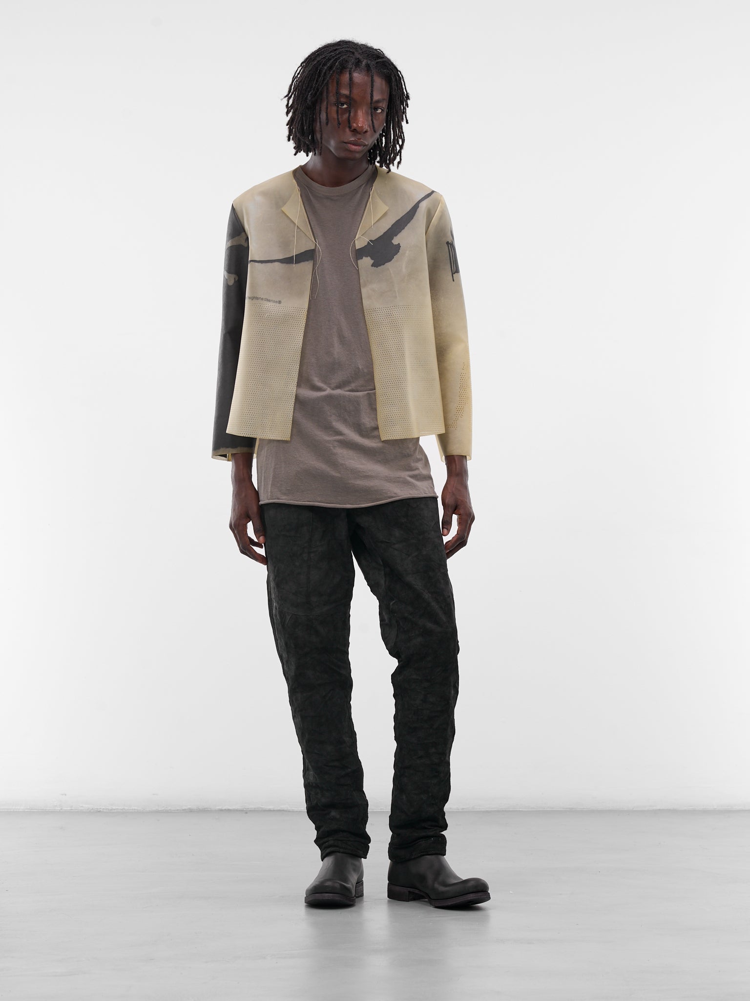 Transparent 2ndskin Graphic Leather Blazer (ABDC-2NDSKIN-OFF-WHITE)