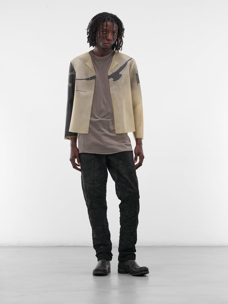 Transparent 2ndskin Graphic Leather Blazer (ABDC-2NDSKIN-OFF-WHITE)