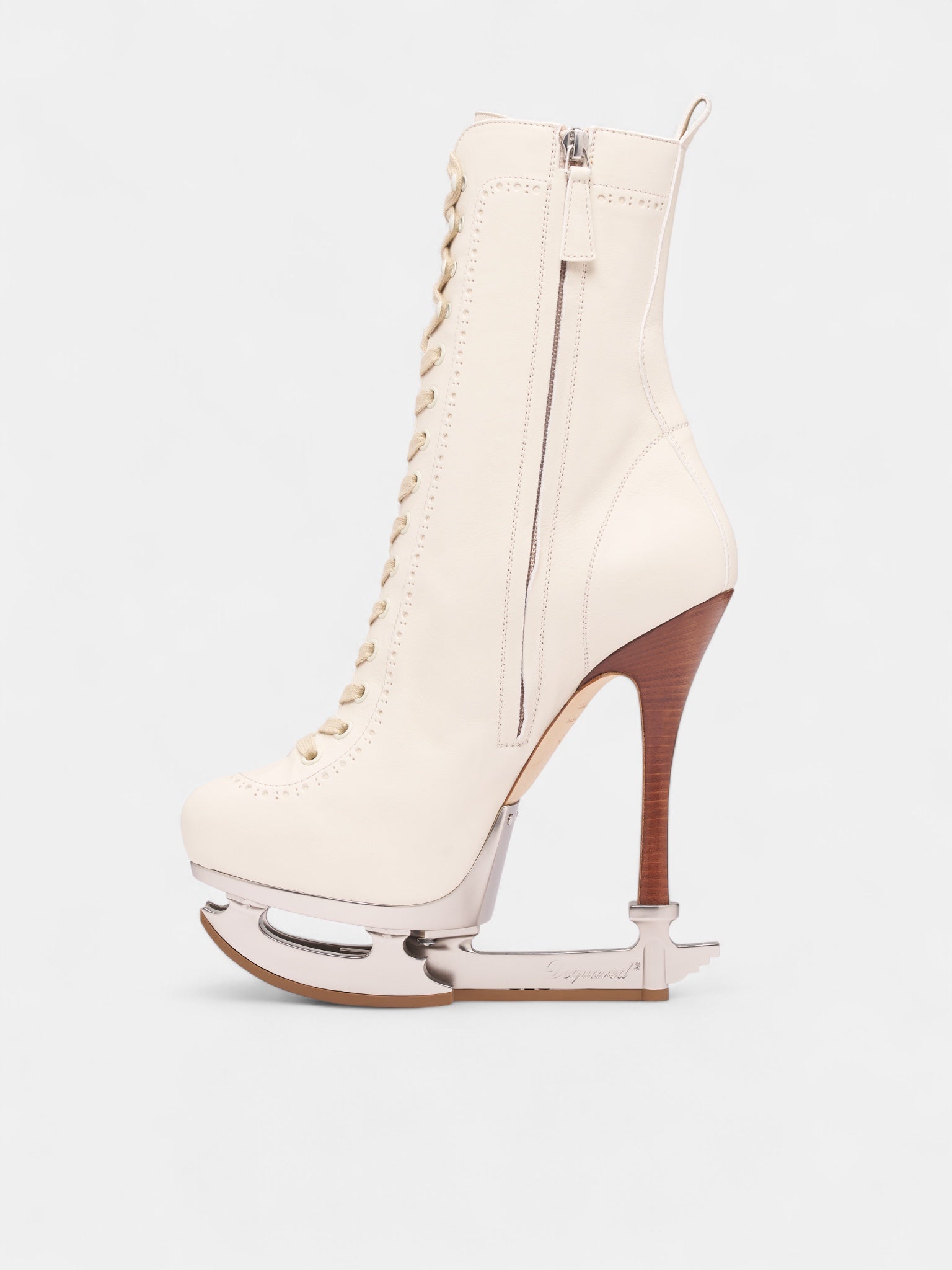 White Leather Ice Skating Boots (ABW0216-BIANCO)