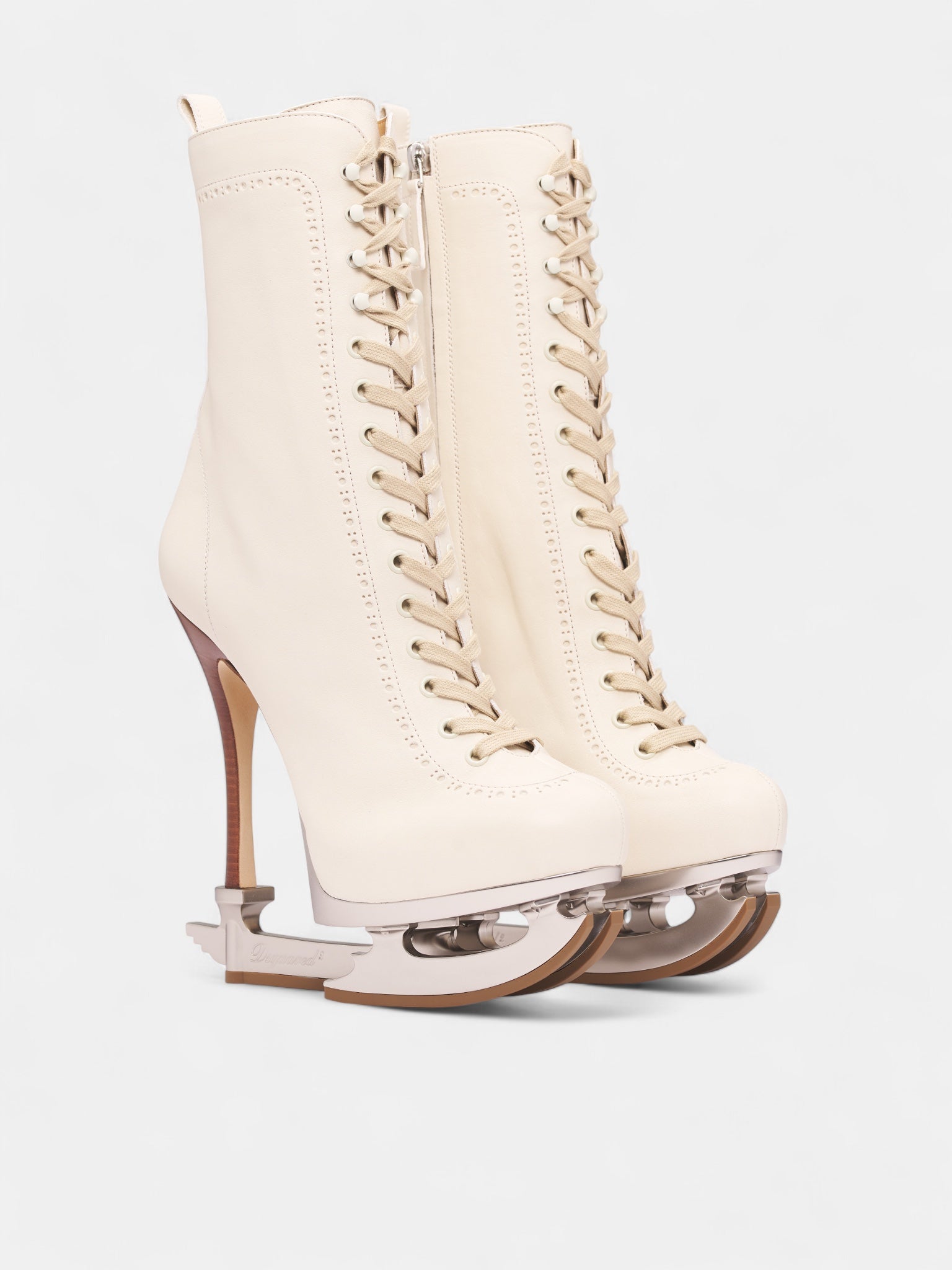 White Leather Ice Skating Boots (ABW0216-BIANCO)