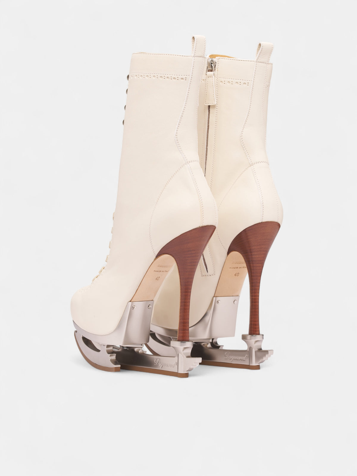 White Leather Ice Skating Boots (ABW0216-BIANCO)