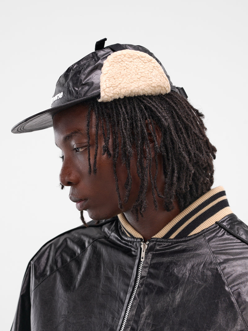 Black Faux Paper Aviator Caps (AC-SV-NGA-1002-BLACK)