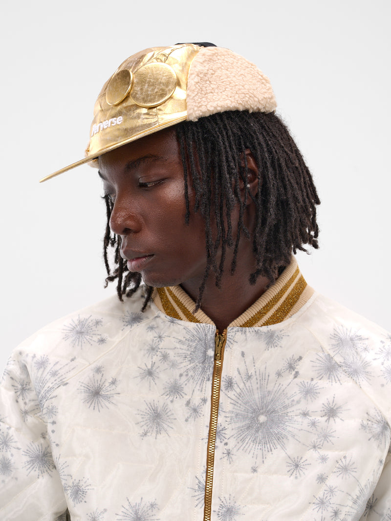 Gold Faux Paper Aviator Cap (AC-SV-NGA-1002-GOLD)