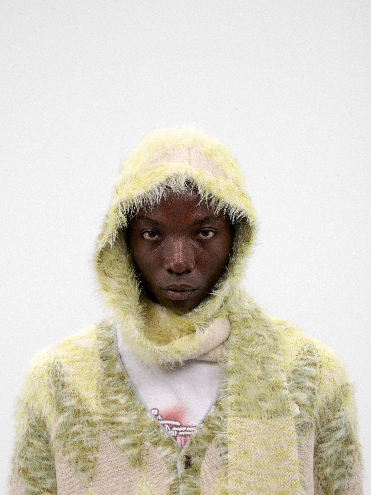 Fair Isle Knit Scarf Hood (AC-SV-NRA-1003-GREEN