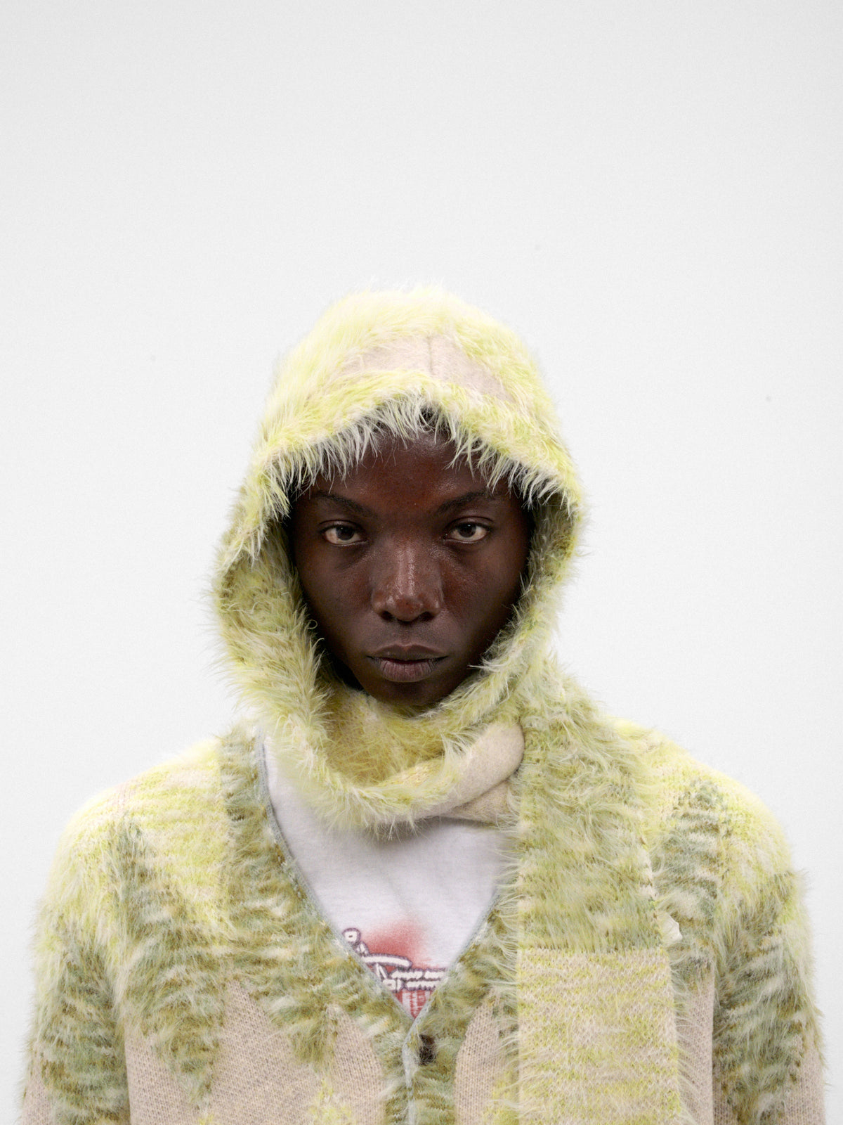 Fair Isle Knit Scarf Hood (AC-SV-NRA-1003-GREEN