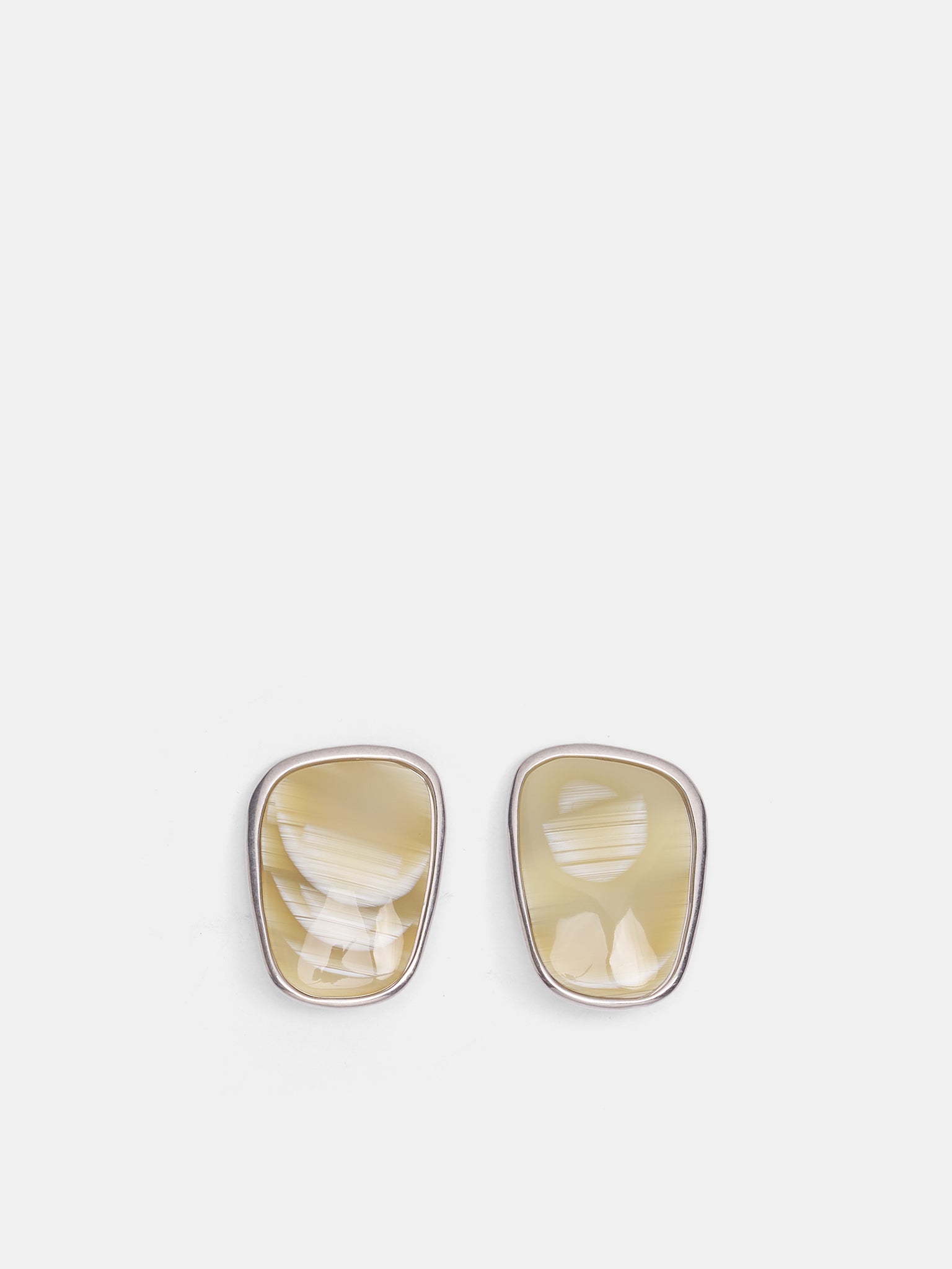 Cream Stone Earrings (AC-UX-JEW000004-SILVER-CREAM)