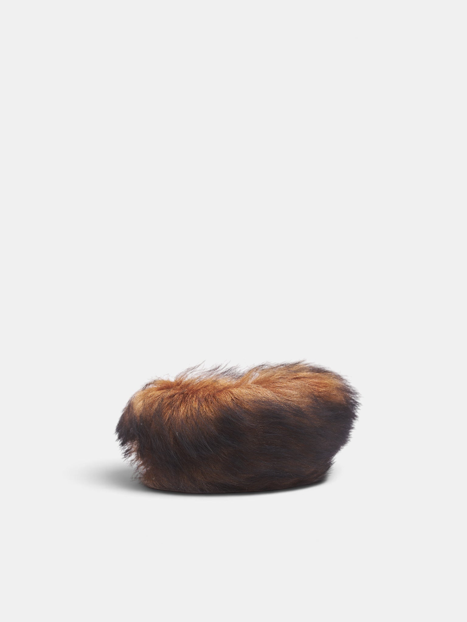 Brown Shearling Cuff Bracelet (AC-UX-JEWE000003-SILVER-BROWN)
