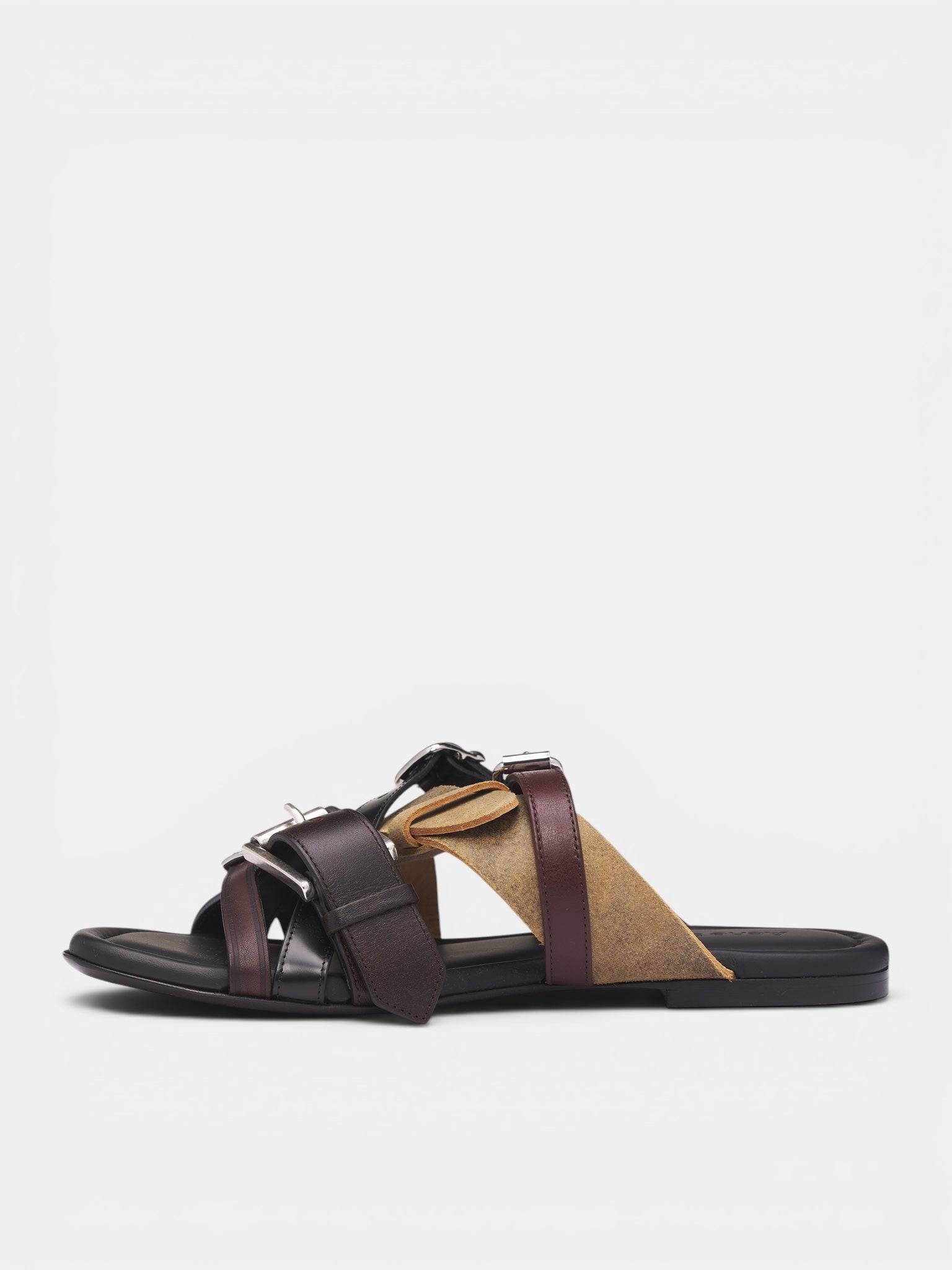 Brown Multi-Strap Leather Sandals (AC-UX-SHOE000005-MULTI-BROWN)