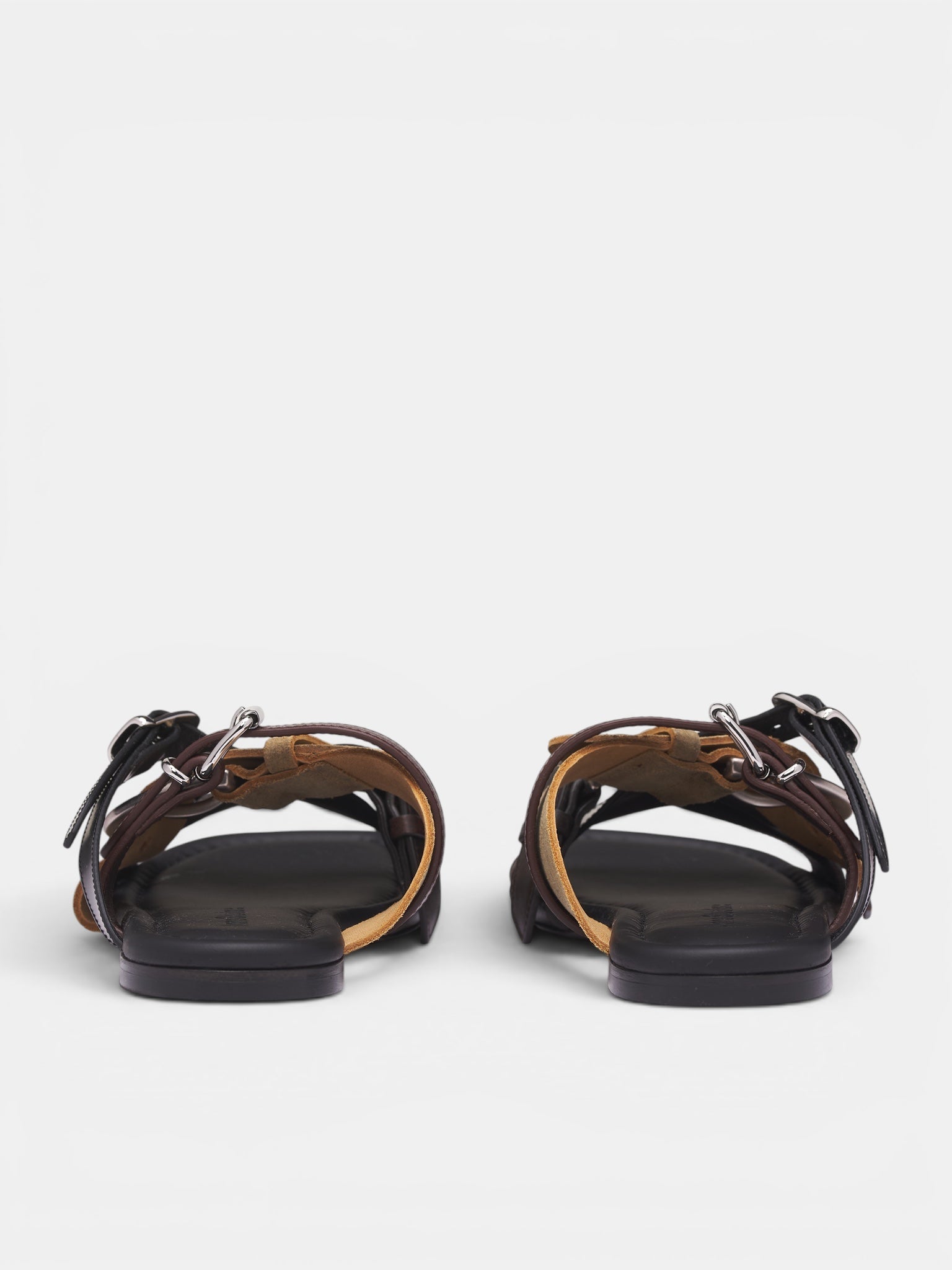 Brown Multi-Strap Leather Sandals (AC-UX-SHOE000005-MULTI-BROWN)