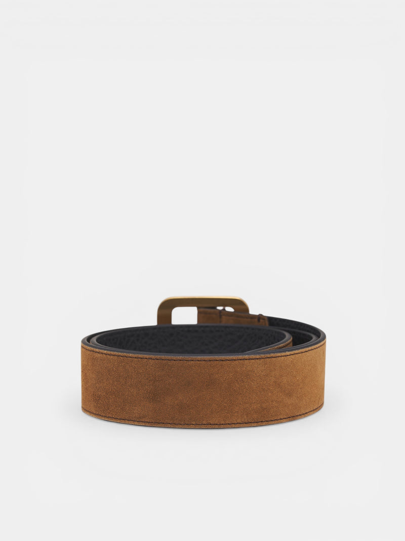 Brown Reversible Leather Belt (AC-UX-SLGS000018-COGNAC-BROWN-)