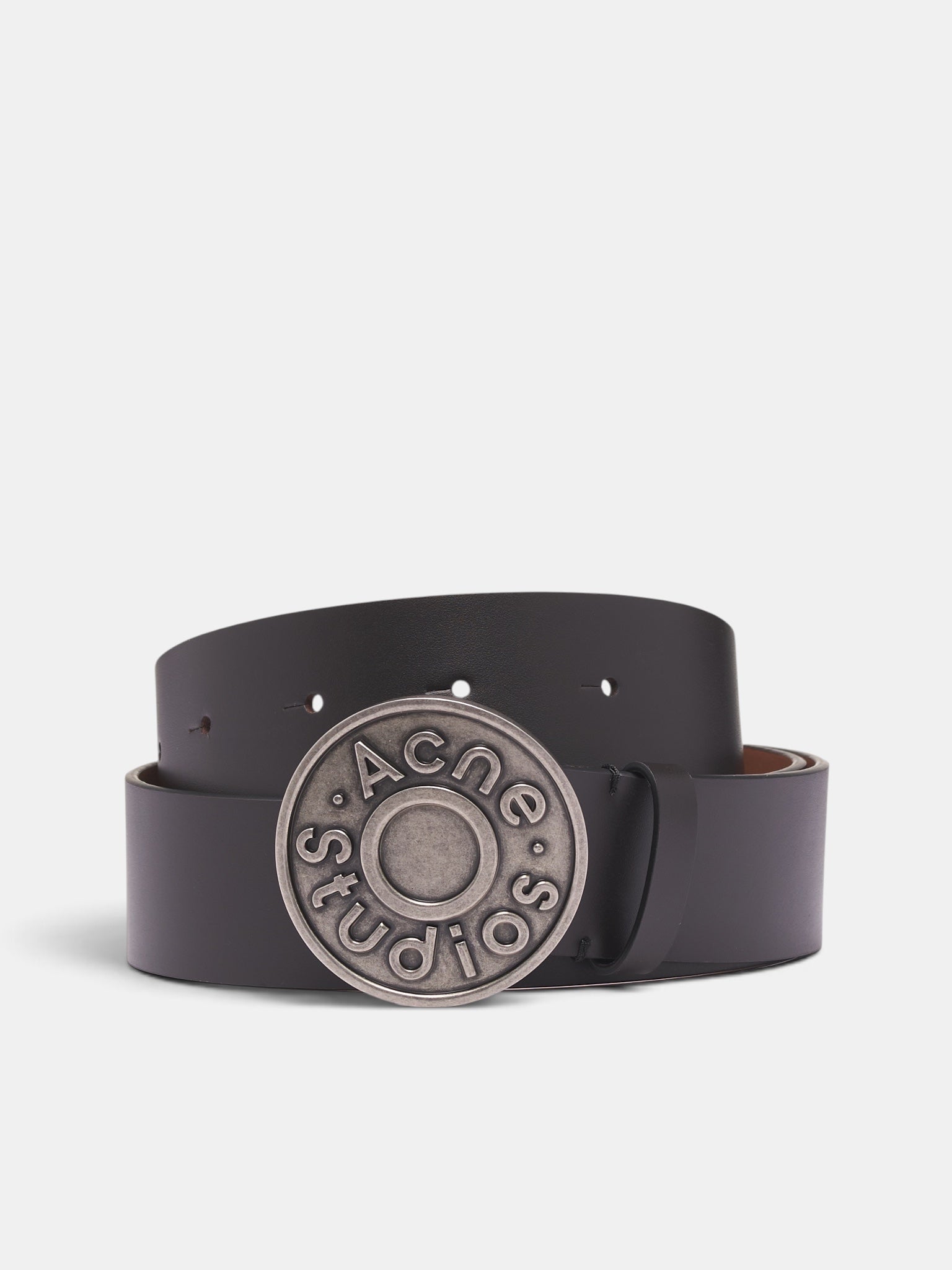 Black Leather Button Buckle Belt (AC-UX-SLGS000020-BLACK-CAMEL)
