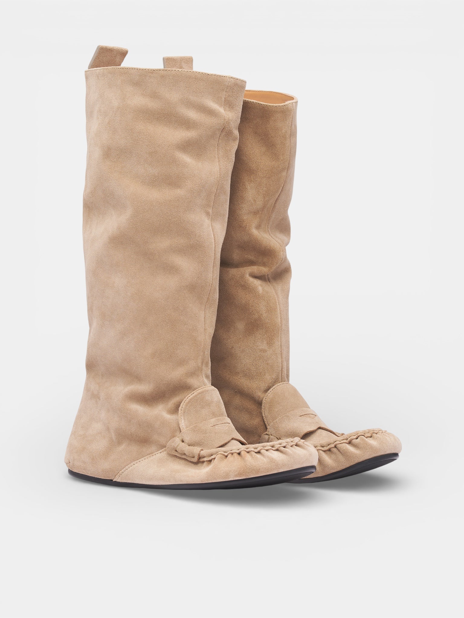 ACNE STUDIOS Suede Slouch Saddle Boots | H.Lorenzo - front side