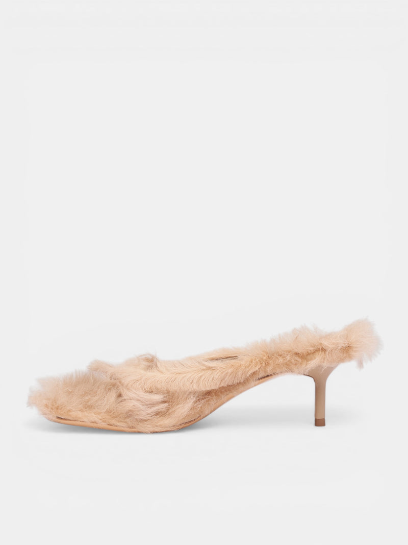 Beige Furry Shearling Kitten Heels (AC-WN-SHOE000024-BISCUIT-BEIGE)