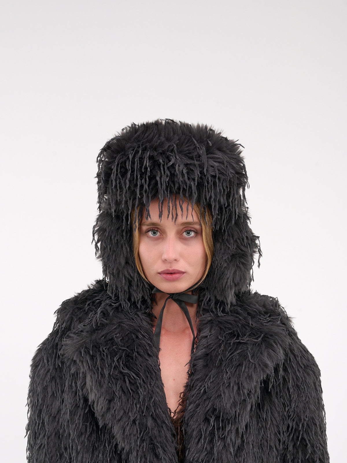 Faux Fur Chapka Hat (AC018-ASH-GREY-GUNMETAL)