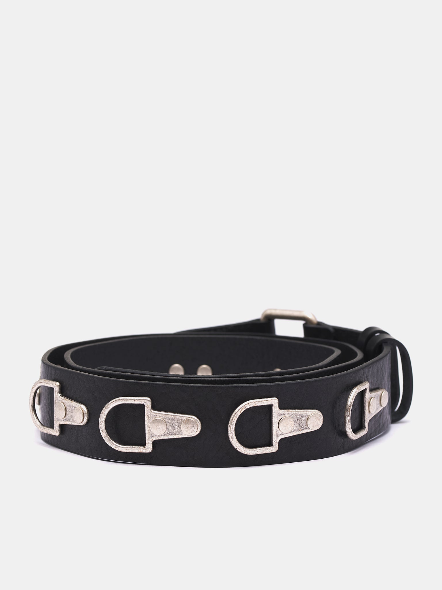 Clasp Leather Belt (AC0503-BLACK)