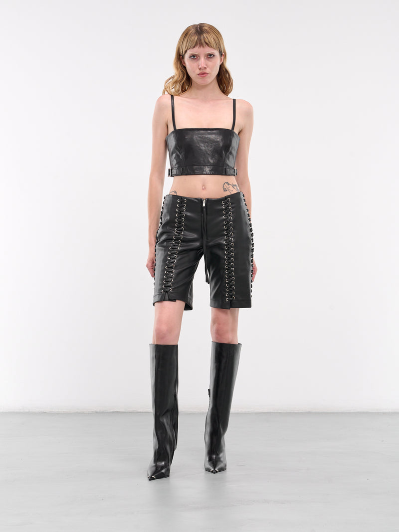 Leather Bustier Top (AC0711-900-BLACK)