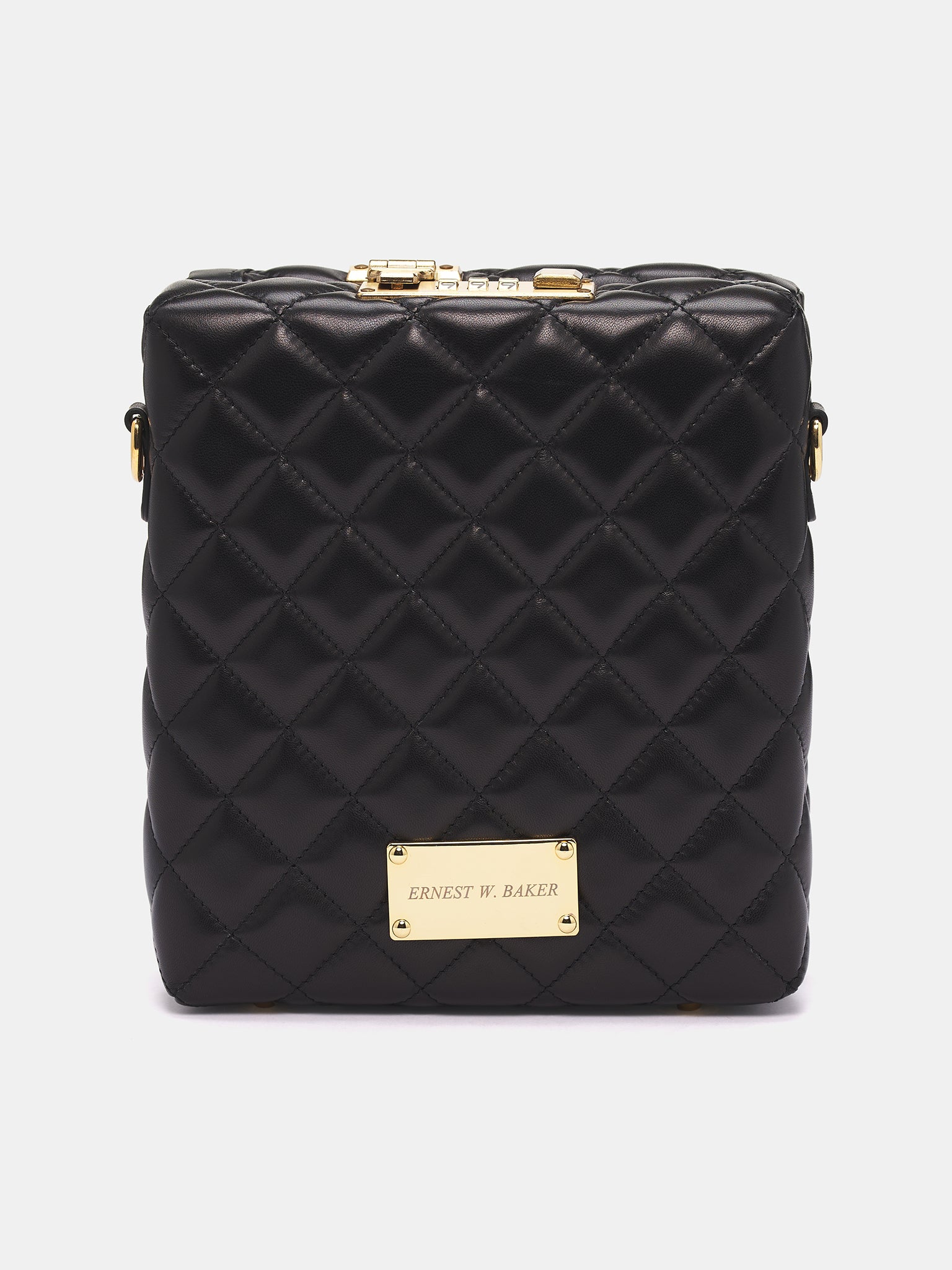 Black Quilted Leather Present Bag (AC16B-LE11-BLACK)