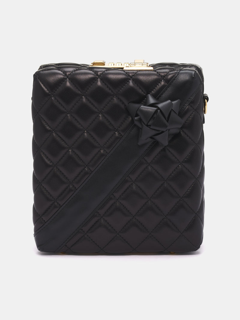 Black Quilted Leather Present Bag (AC16B-LE11-BLACK)