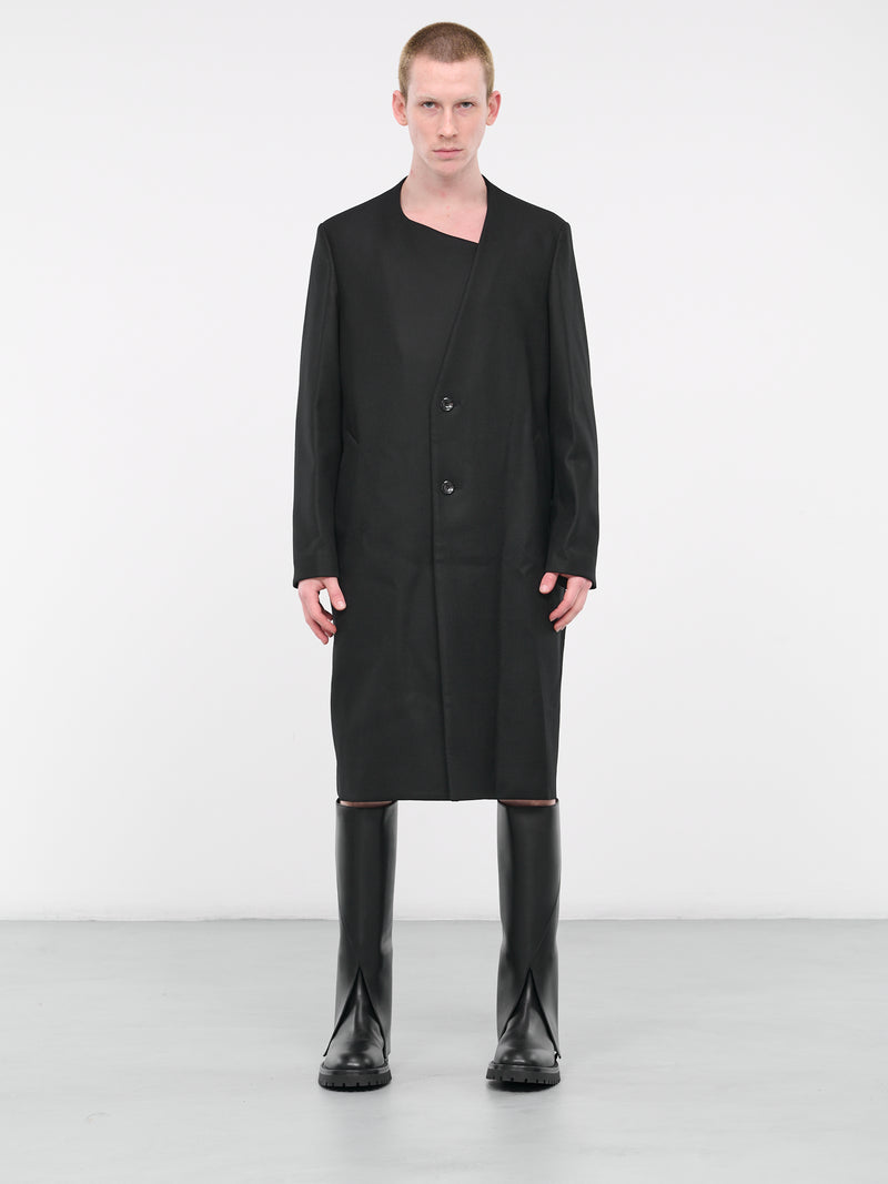 Collarless Coat (AC32-005-BLACK)