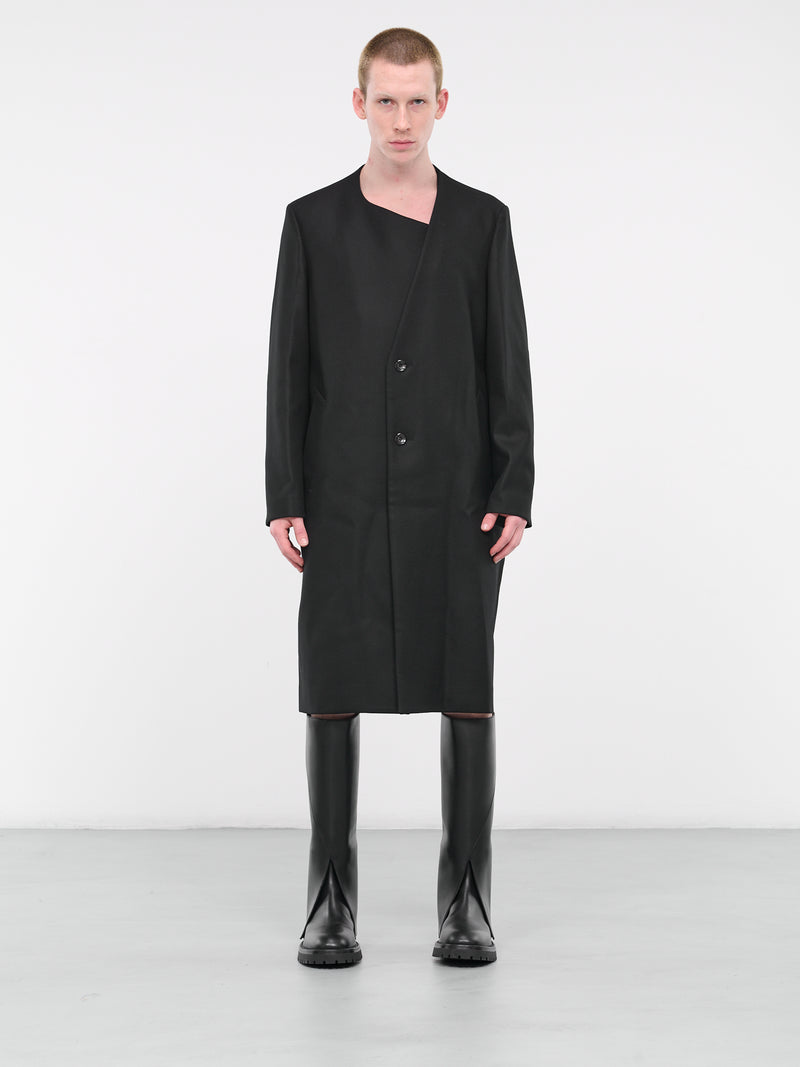 Collarless Coat (AC32-005-BLACK)