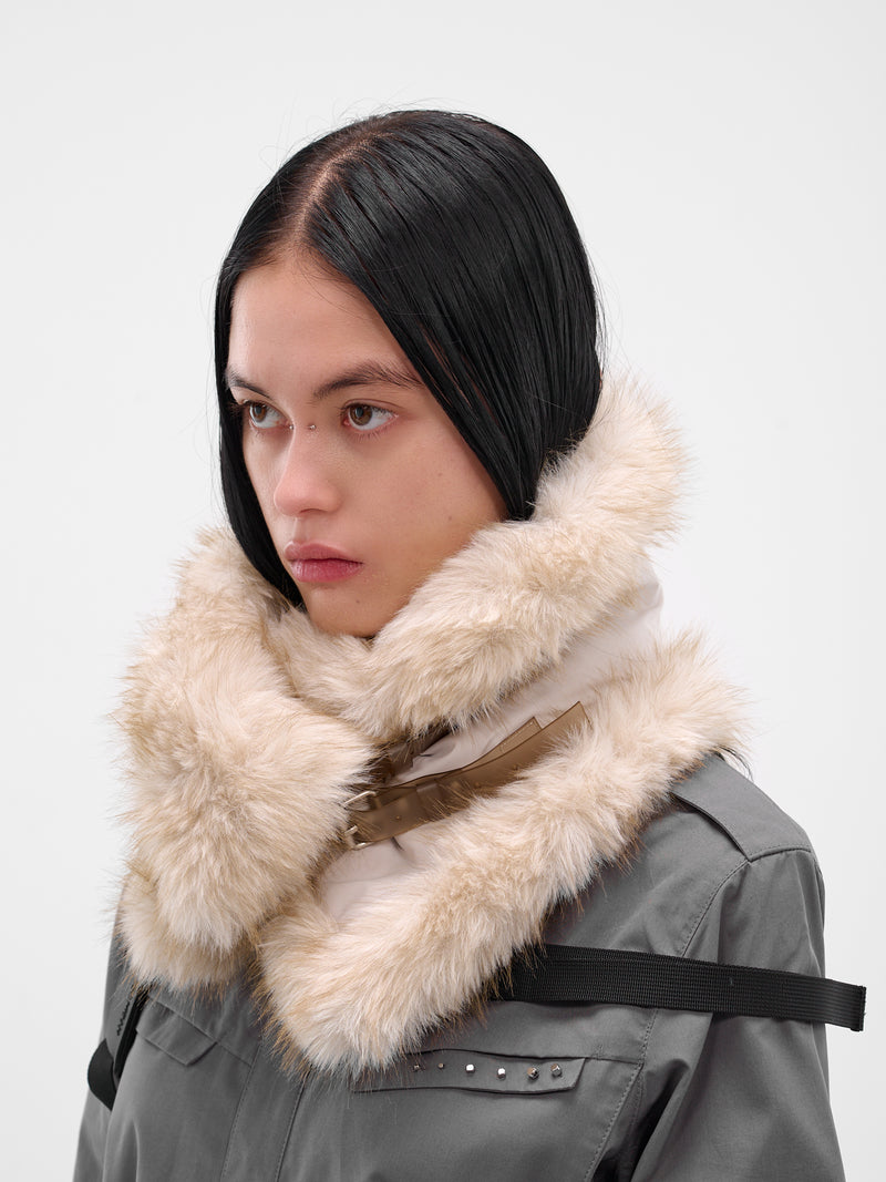 Beige Vegan Fur Neck Muffler (AC6BG-BEIGE)