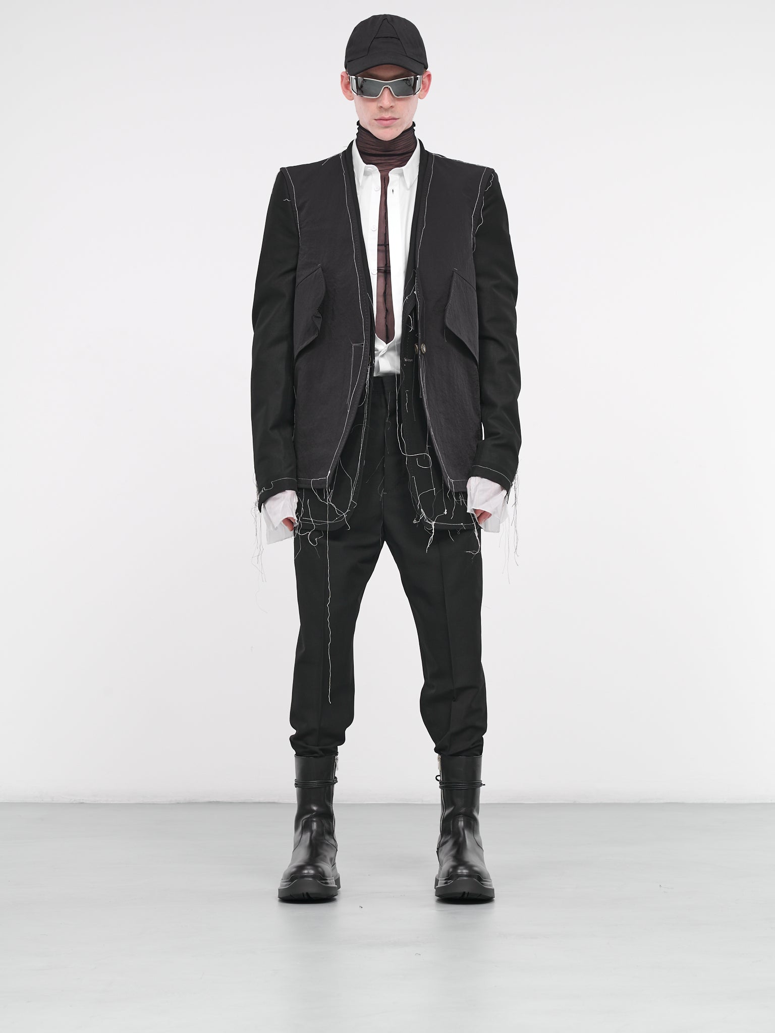 NICOLAS ANDREAS TARALIS Black Pleat Trousers