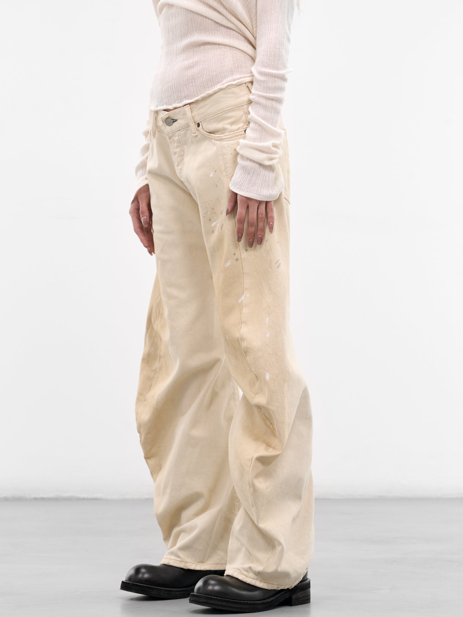 White 2006F Loose Fit Jeans (ACNE-STUDIOS-2006F-WHITE-TRAFA)