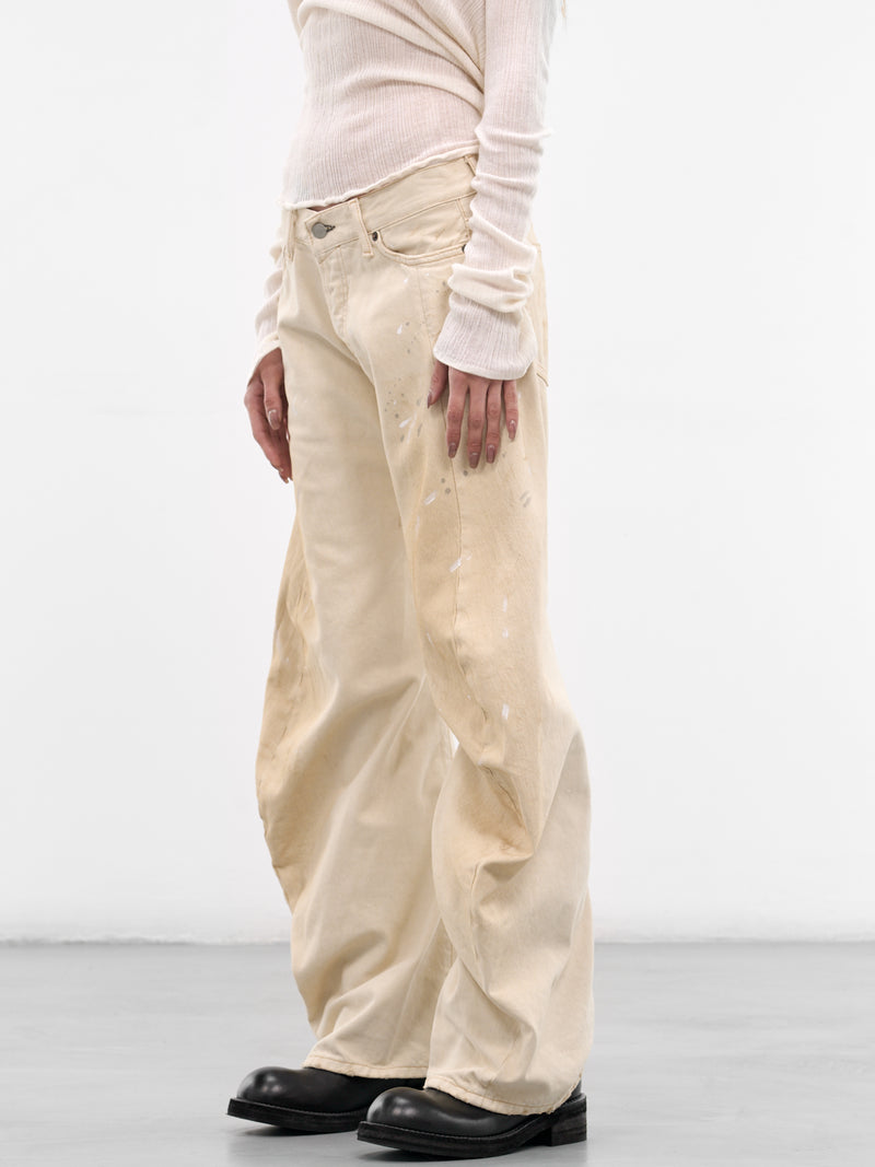White 2006F Loose Fit Jeans (ACNE-STUDIOS-2006F-WHITE-TRAFA)