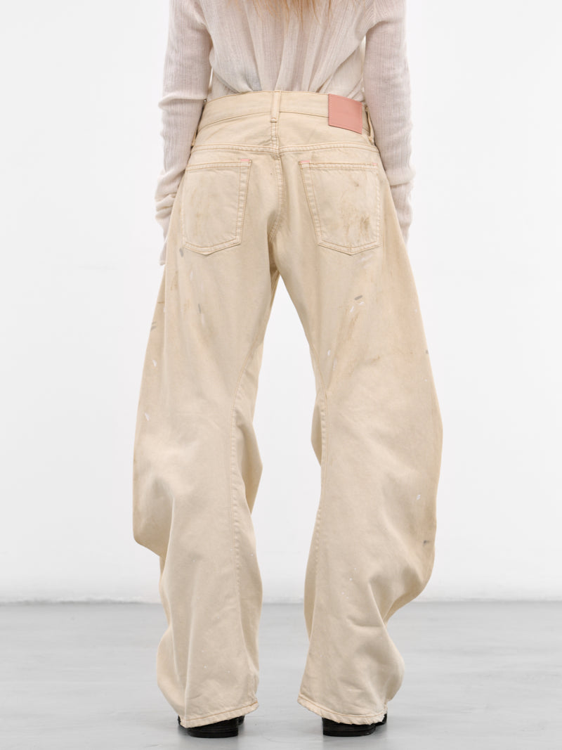 White 2006F Loose Fit Jeans (ACNE-STUDIOS-2006F-WHITE-TRAFA)