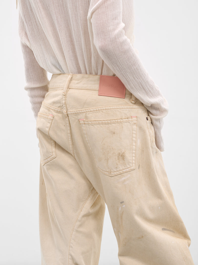 White 2006F Loose Fit Jeans (ACNE-STUDIOS-2006F-WHITE-TRAFA)
