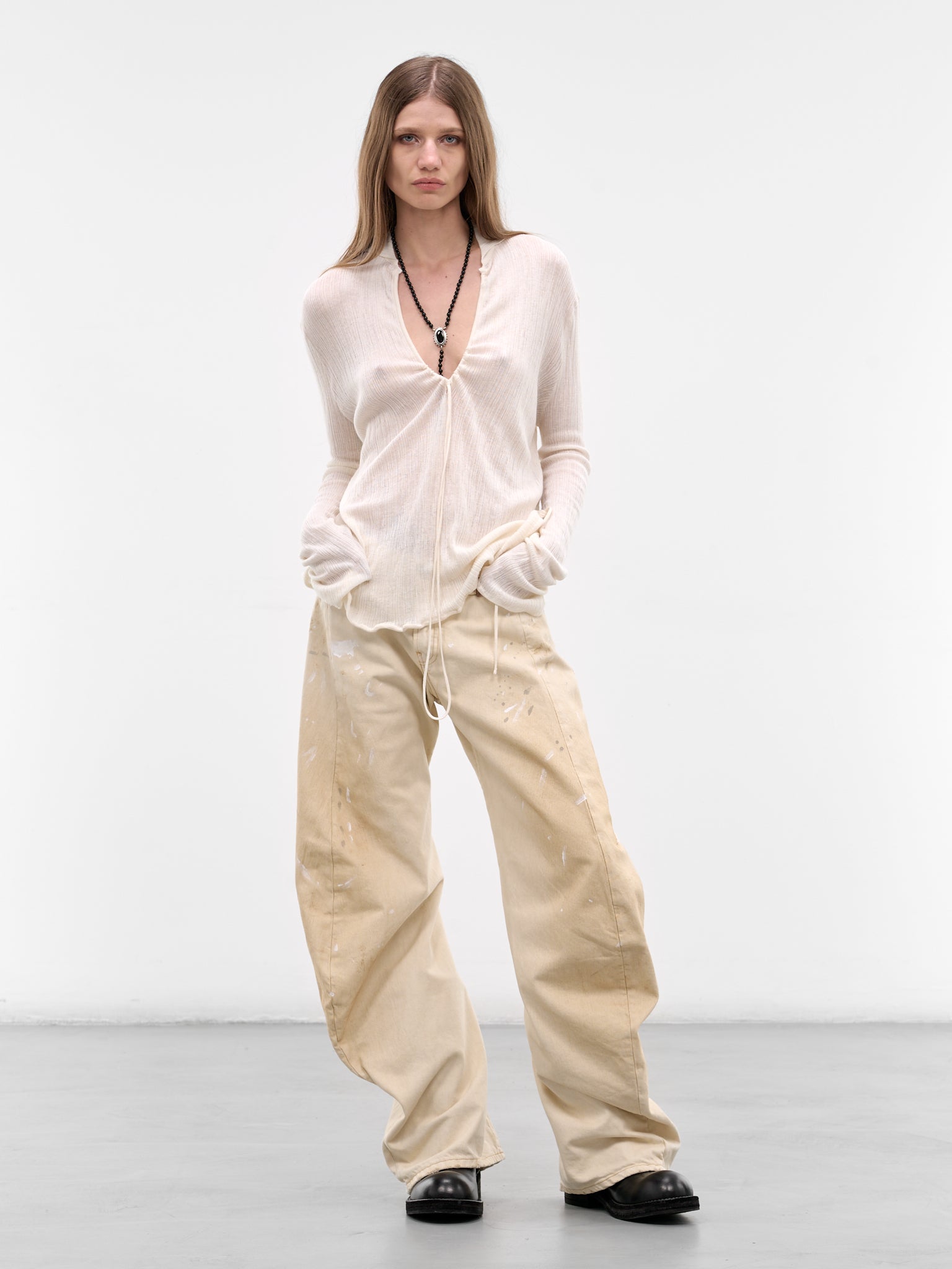 White 2006F Loose Fit Jeans (ACNE-STUDIOS-2006F-WHITE-TRAFA)
