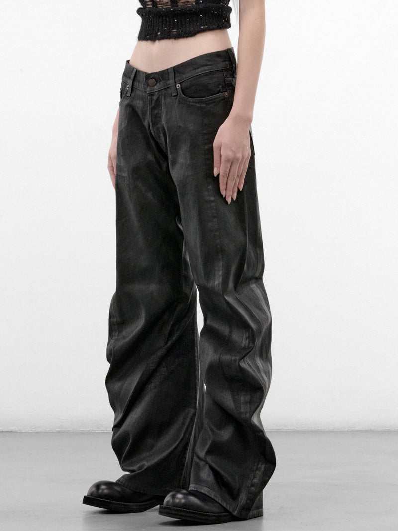 Black Curved Leg Jeans (ACNE-STUDIOS-2006F-BLACK-SHADO)