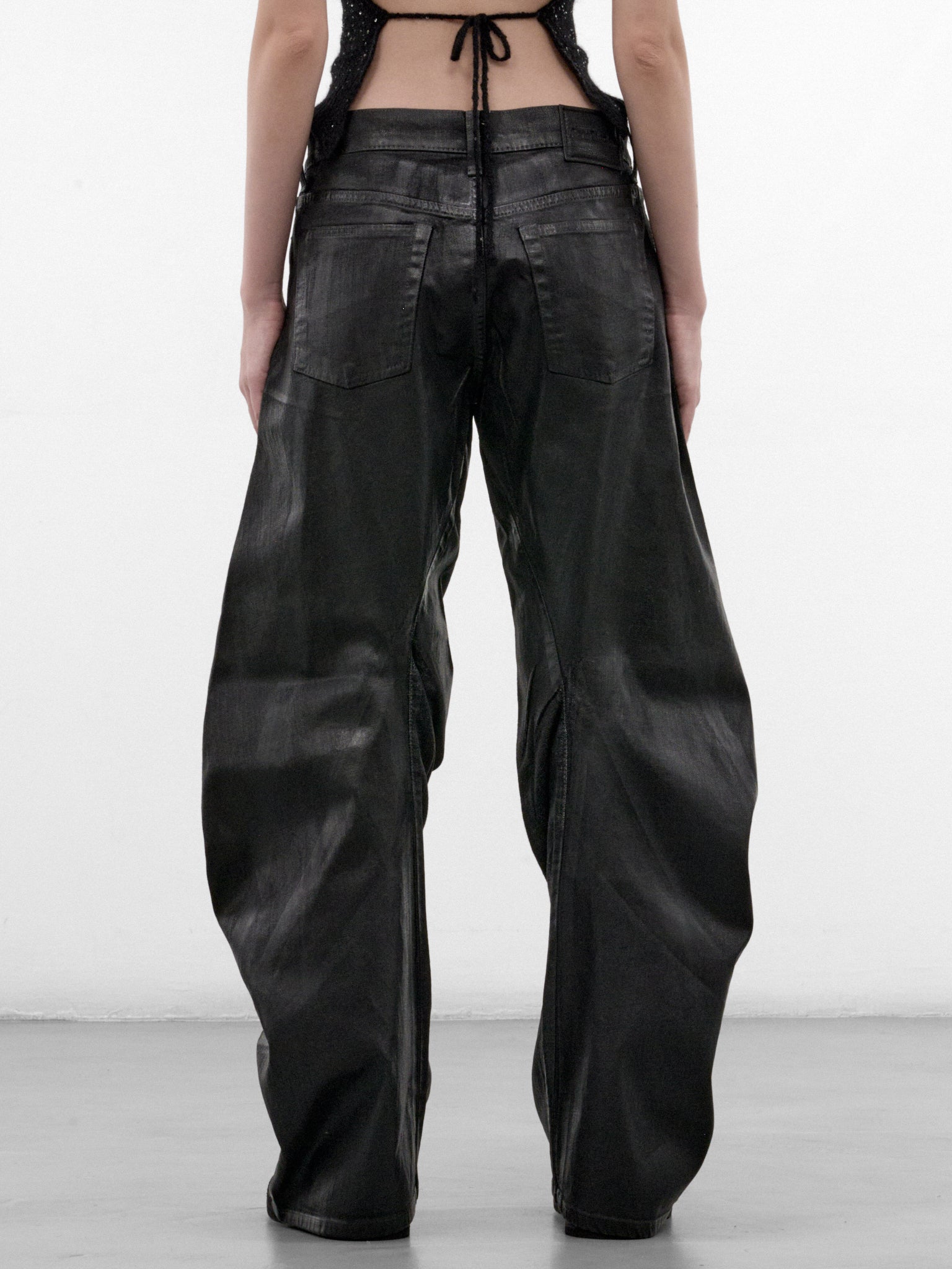 Black Curved Leg Jeans (ACNE-STUDIOS-2006F-BLACK-SHADO)