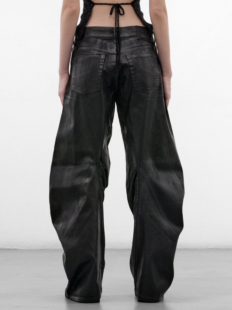 Black Curved Leg Jeans (ACNE-STUDIOS-2006F-BLACK-SHADO)