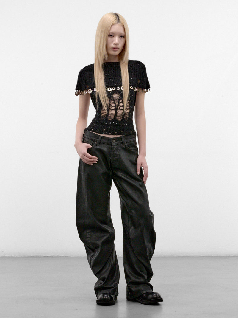 Black Curved Leg Jeans (ACNE-STUDIOS-2006F-BLACK-SHADO)