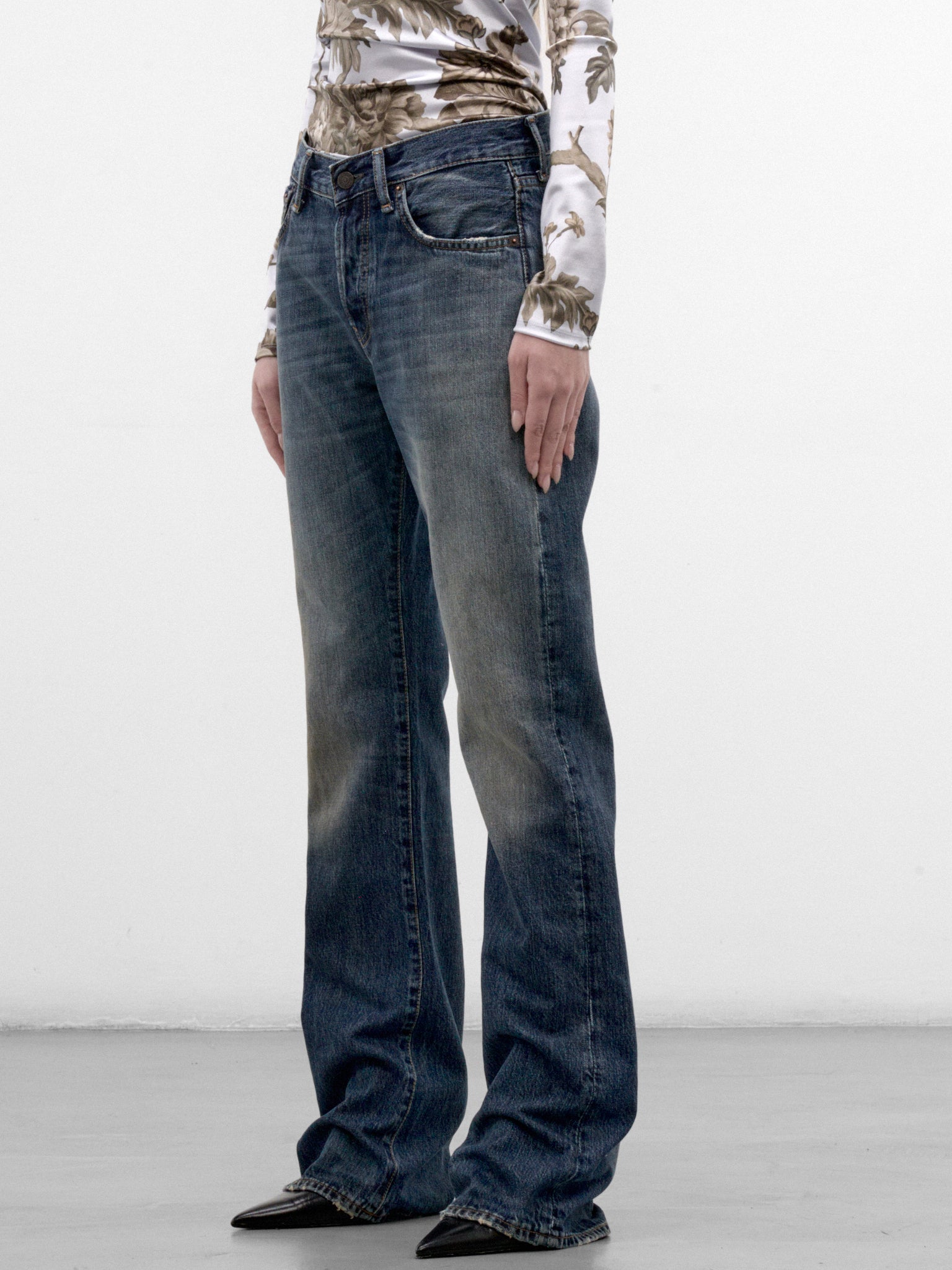 Blue Denim 2009F Straight Jeans (ACNE-STUDIOS-2009F-MID-BLUE-BI)