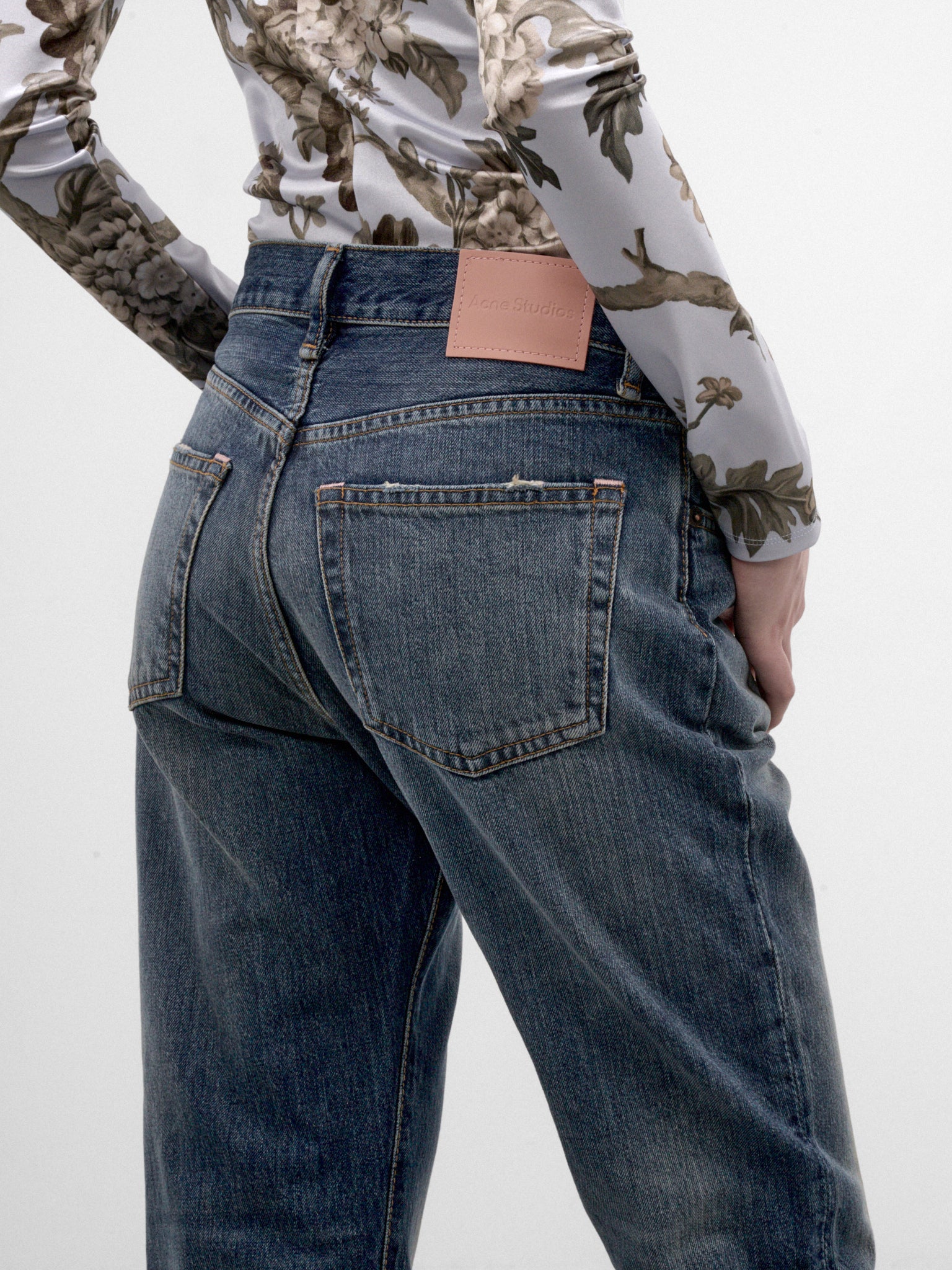 Blue Denim 2009F Straight Jeans (ACNE-STUDIOS-2009F-MID-BLUE-BI)