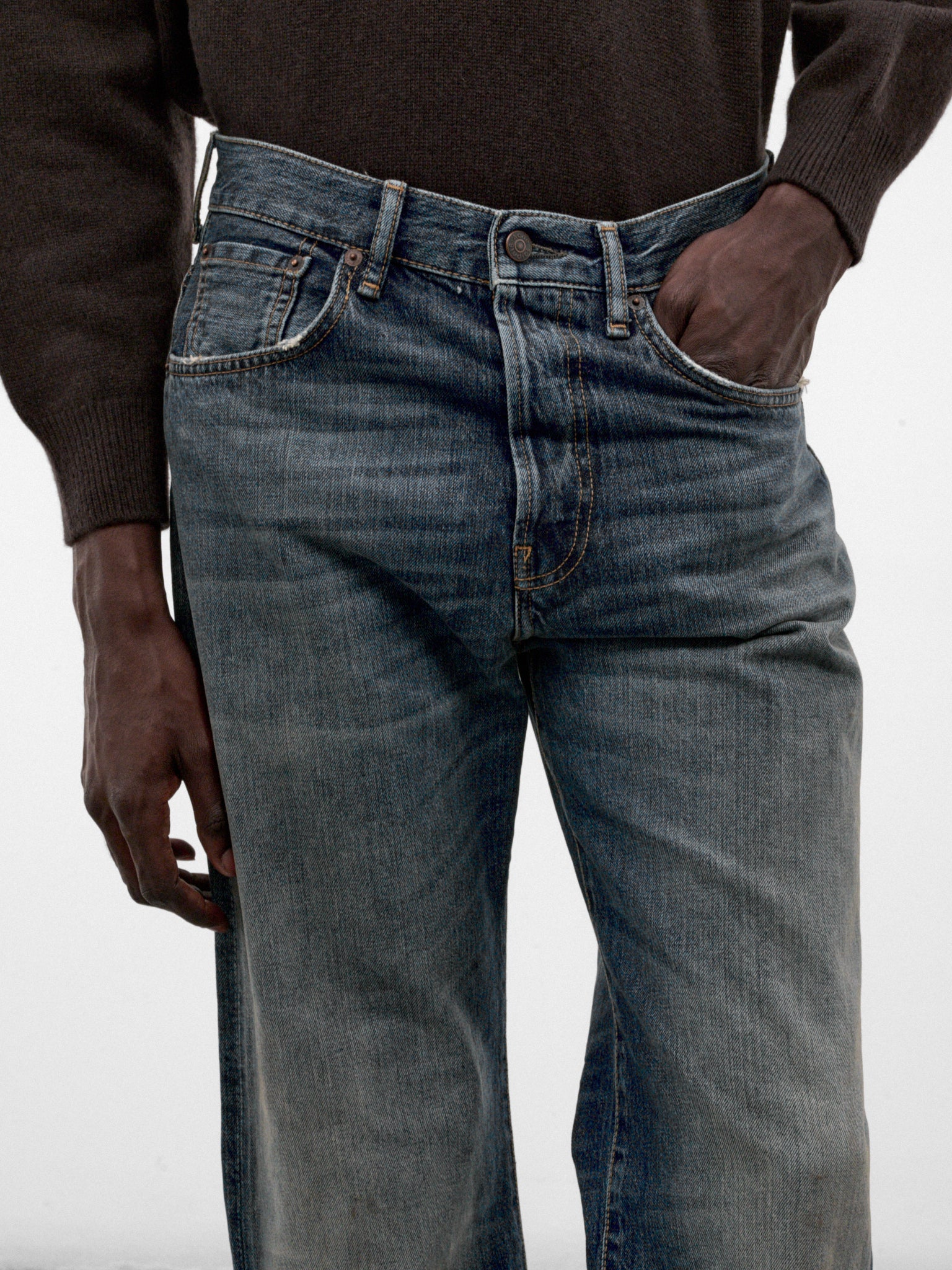 Blue Denim 2021M Straight Jeans (ACNE-STUDIOS-2021M-MID-BLUE-BI)