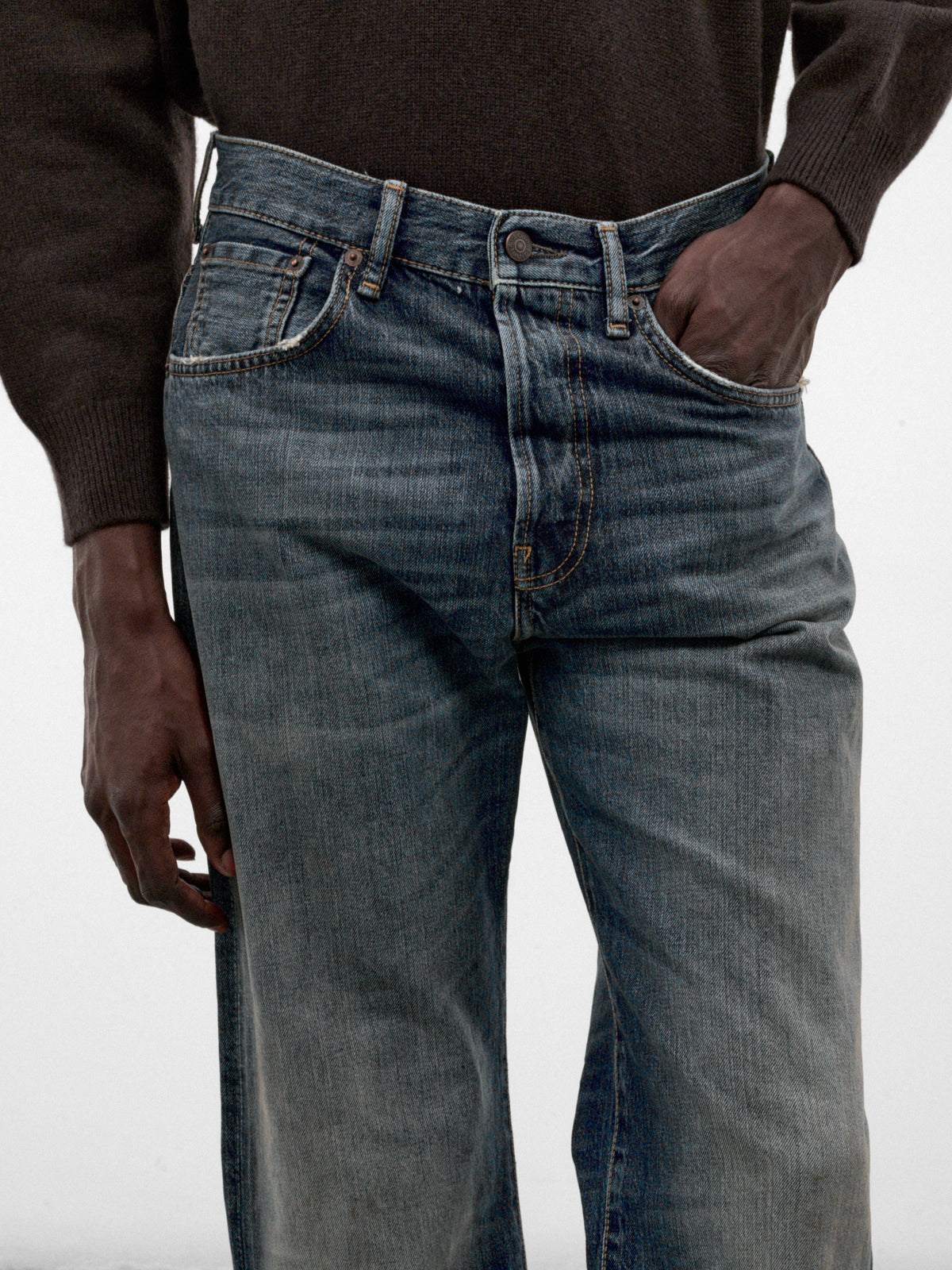 Blue Denim 2021M Straight Jeans (ACNE-STUDIOS-2021M-MID-BLUE-BI)