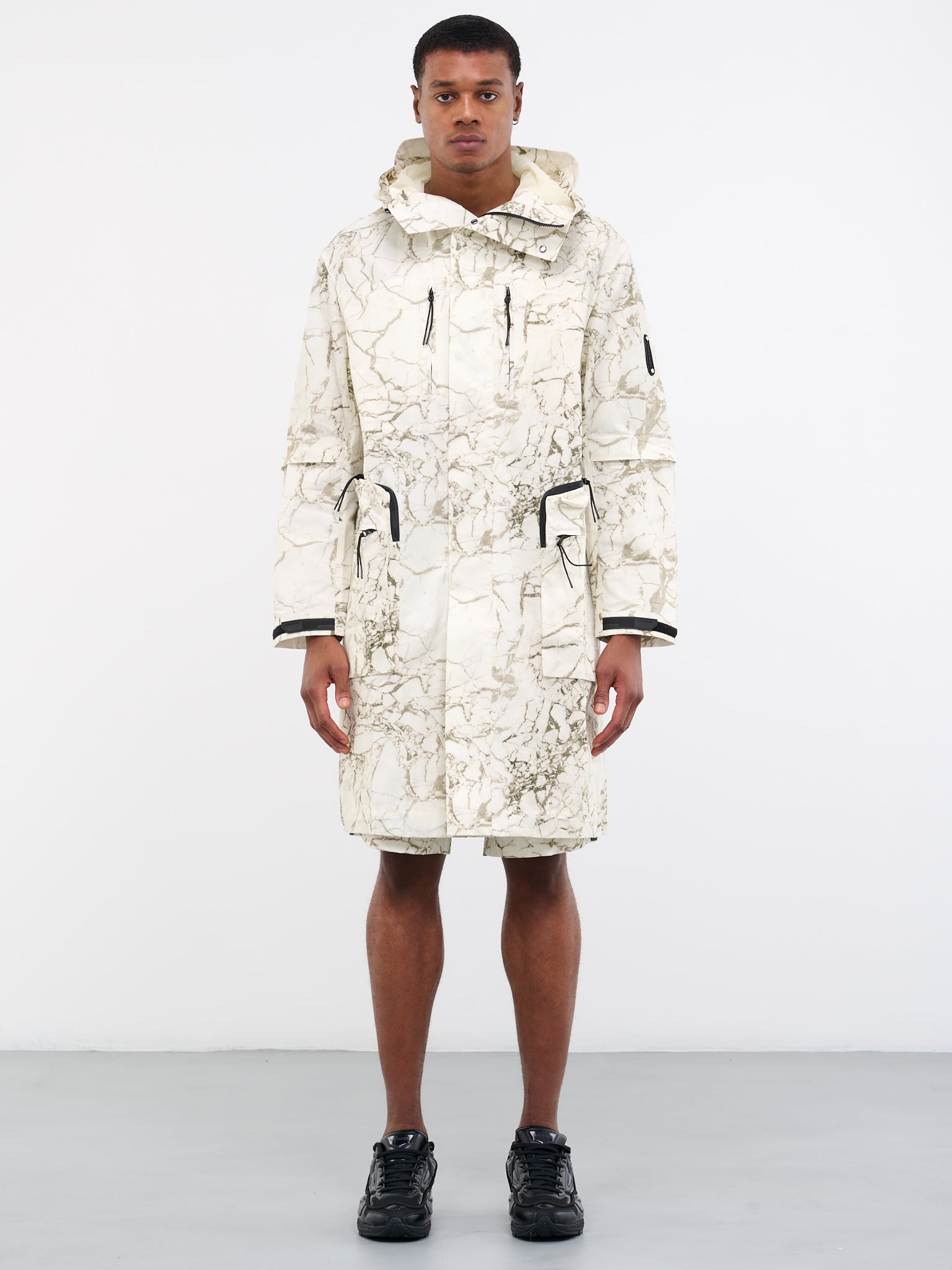 Overset Tech Parka (ACWMO163-MARBLE-PRINT)