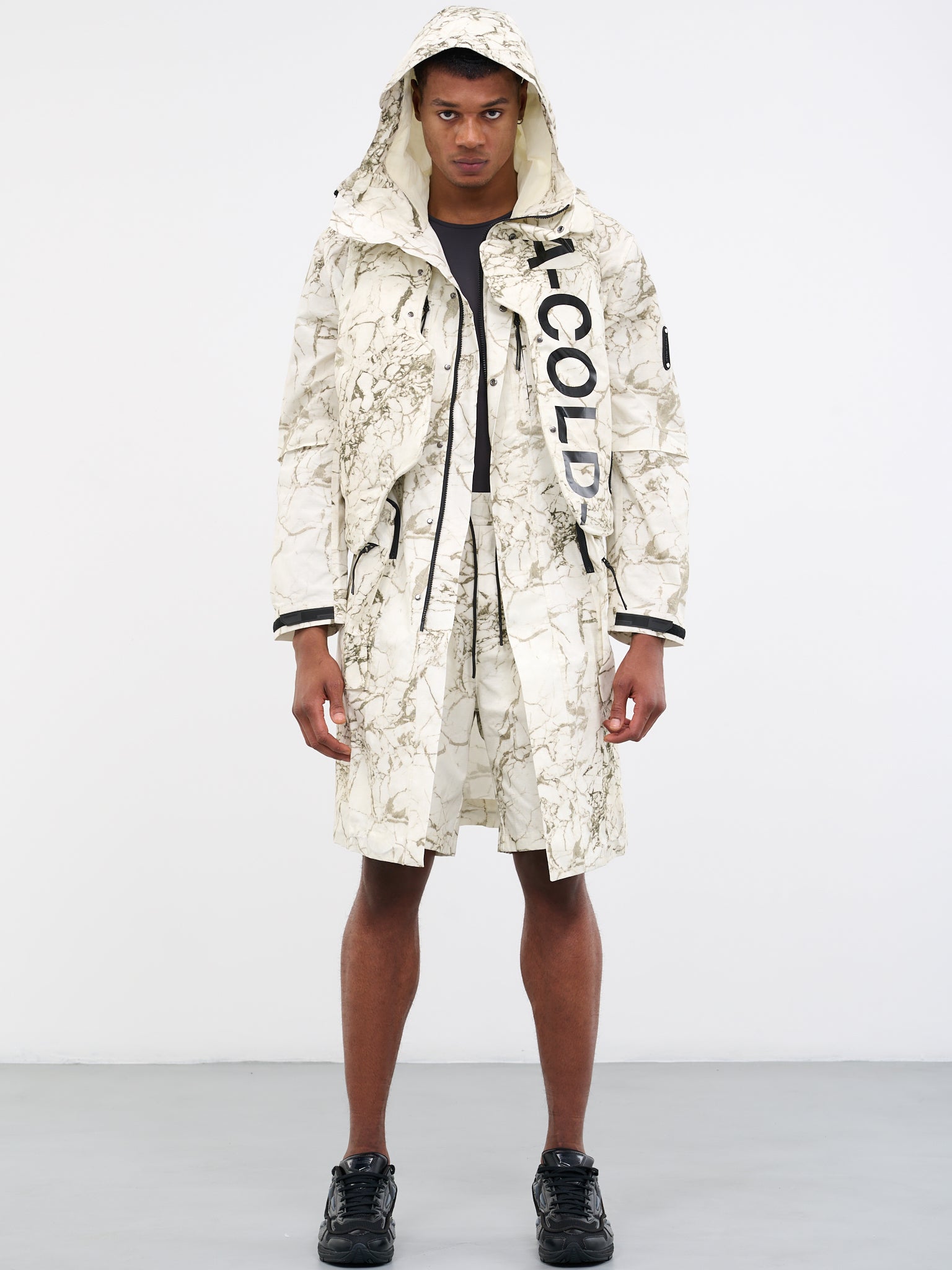 Overset Tech Parka (ACWMO163-MARBLE-PRINT)