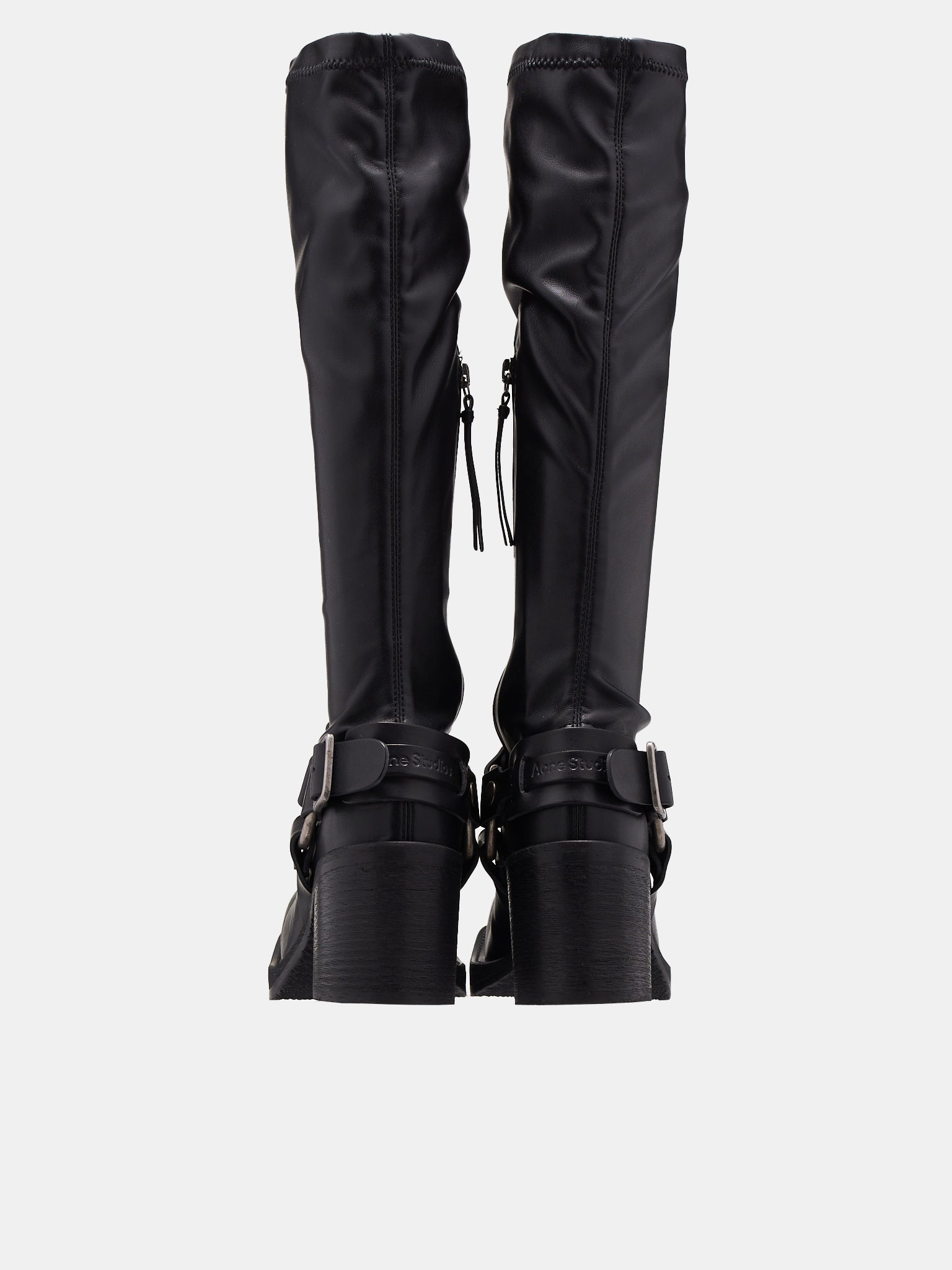Pull-On Buckle Boots (AD0740-BLACK)