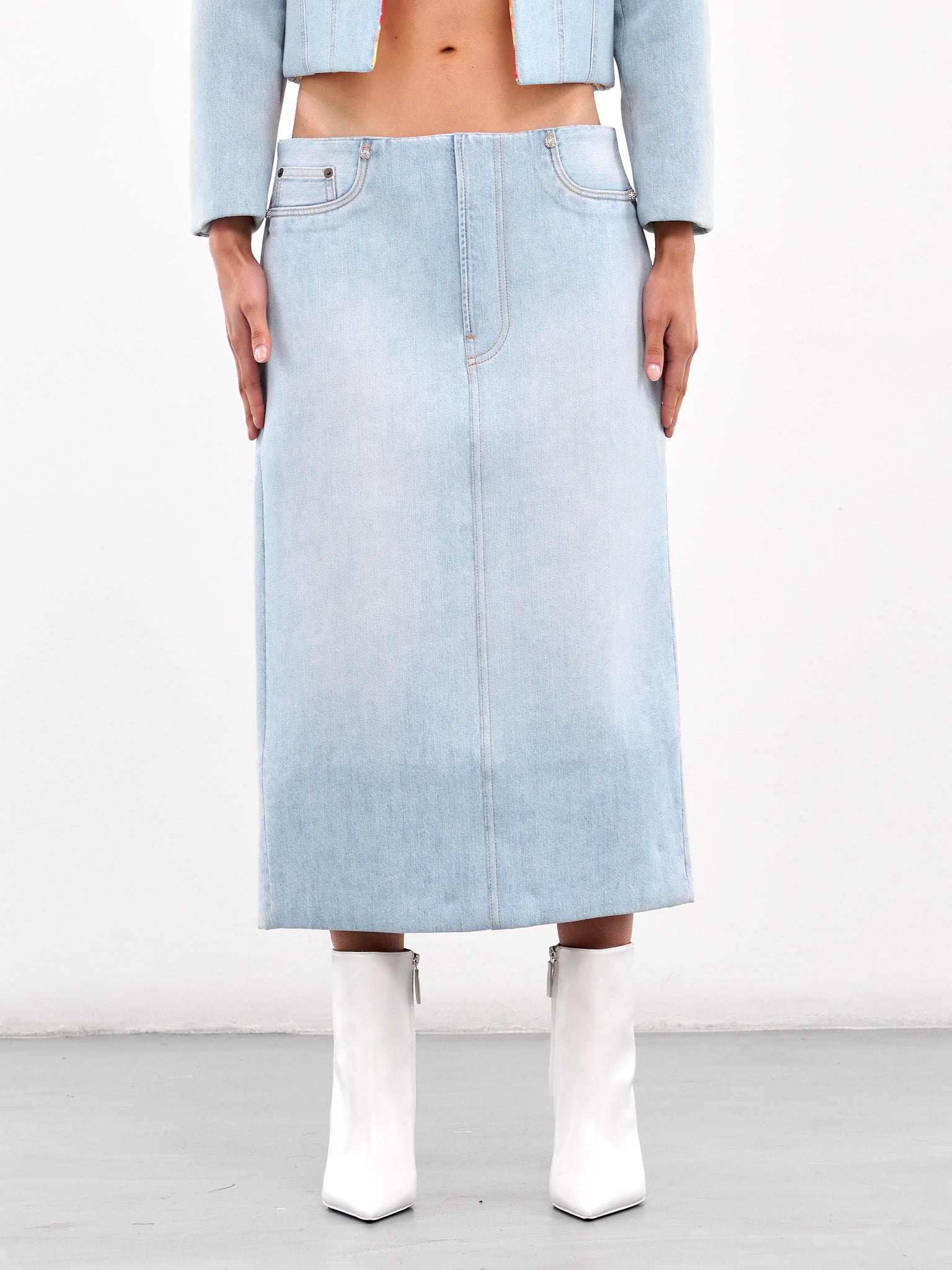 Denim Skirt (AF0514-LIGHT-BLUE)