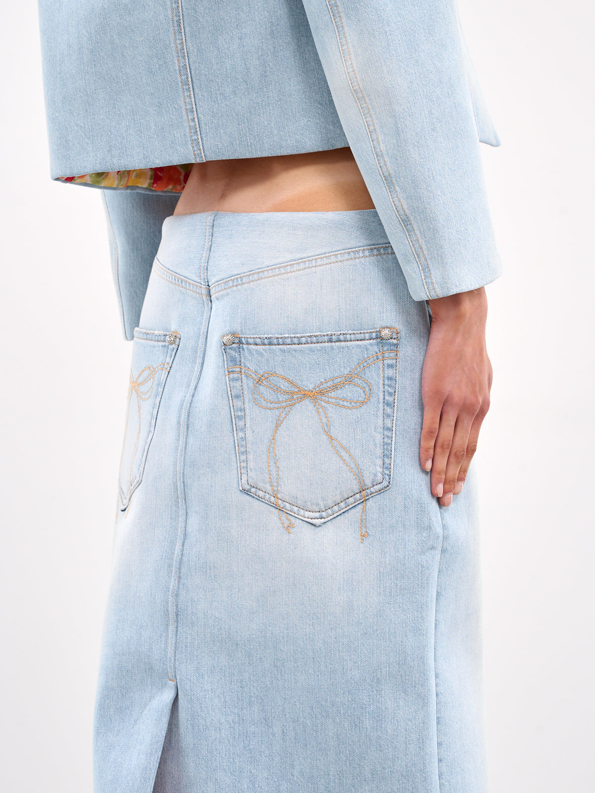 Denim Skirt (AF0514-LIGHT-BLUE)