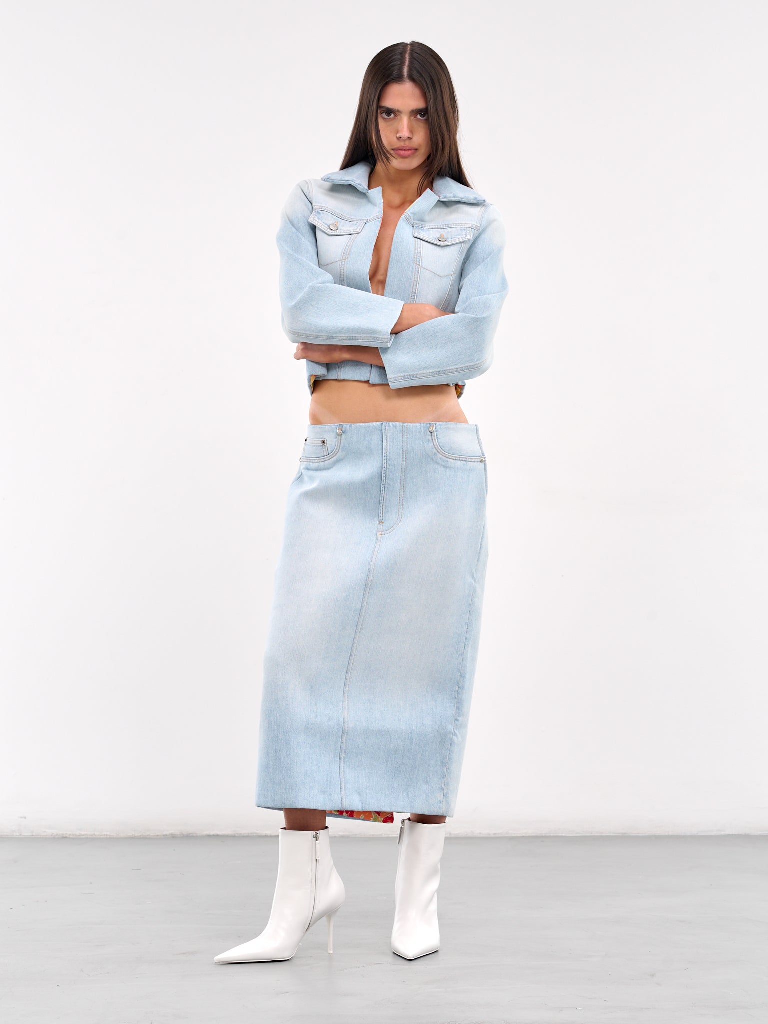 Denim Skirt (AF0514-LIGHT-BLUE)