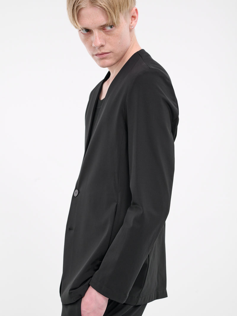 Tailored Collarless Blazer (AG41-020-BLACK)