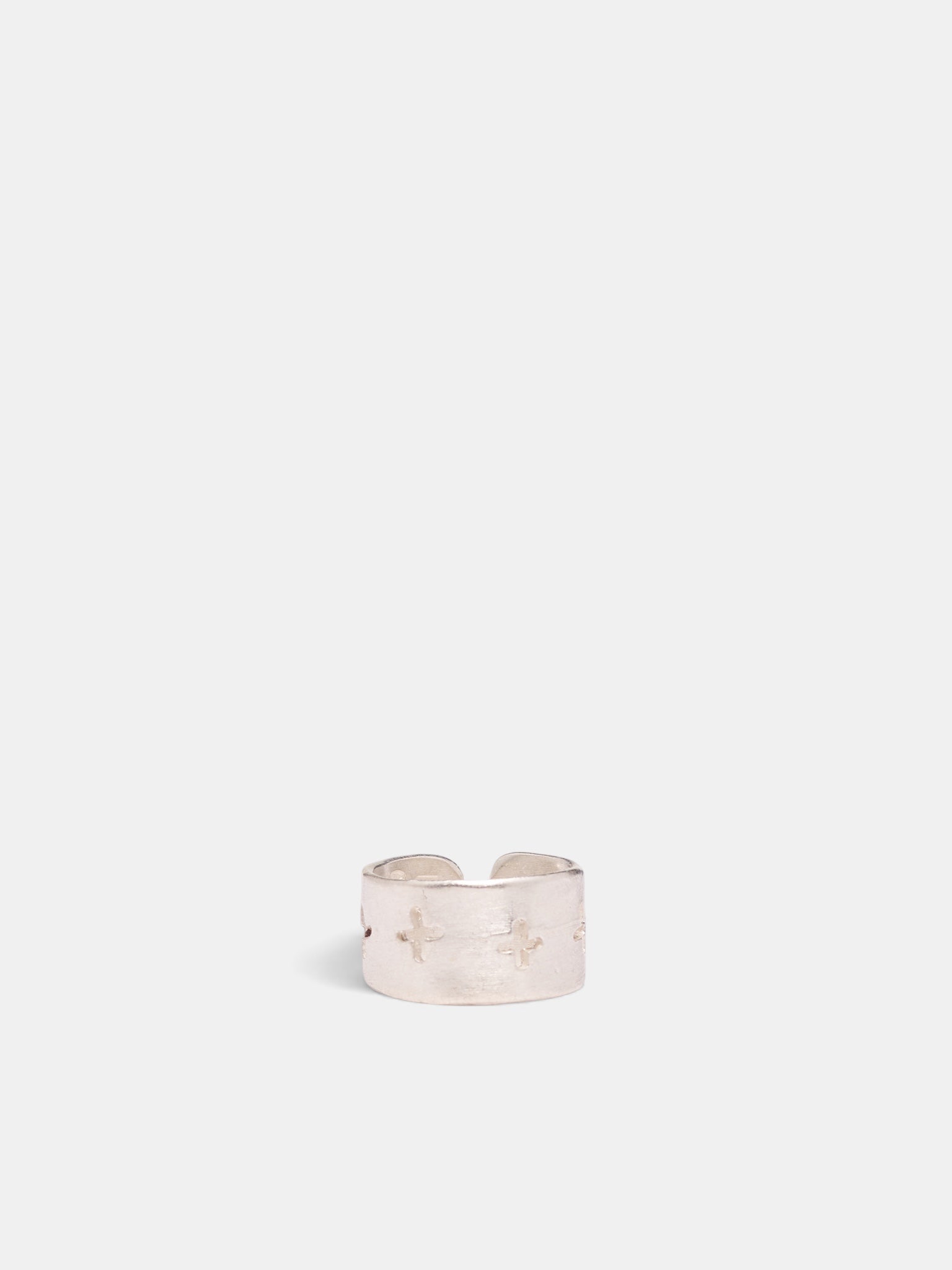 Sterling Silver Cross Cuff Ring (AG53-AG-SILVER)